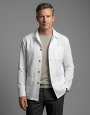 gofre torba cepli spor ceket beyaz