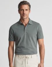 pola yaka %100 merserize tişört haki 2