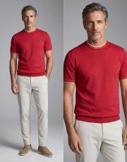 bisiklet yaka kaşmit triko kırmızı