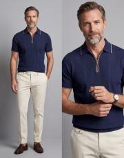 polo yaka kaşmir triko lacivert