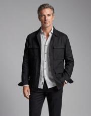 %100 keten safari ceket siyah 2