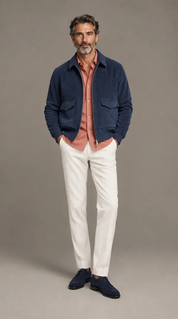 Kadife Bomber Ceket — model üzerinde